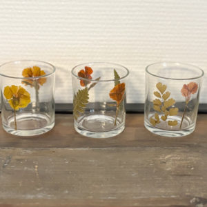 Bougeoir fleurs séchées