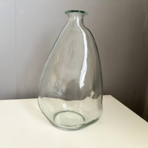 Vase bouteille transparent