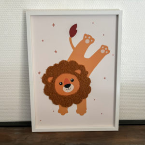 Cadre affiche lion (grand)
